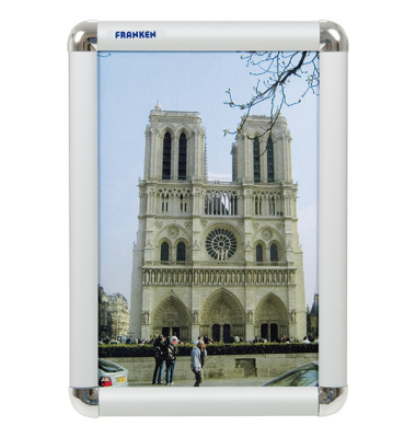 Plakat-Klapprahmen Standard, BS0701, silber, A4, Aluminiumrahmen