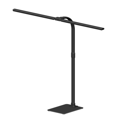 LED-Schreibtischlampe Novano, schwarz, mit Standfu&szlig;, dimmbar