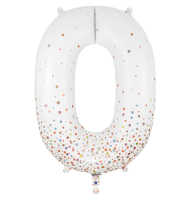 Folienballon Zahl 0 rosegold 86cm