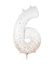 Folienballon Zahl 6 rosegold 86cm