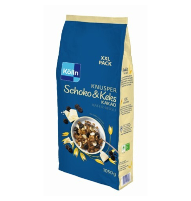 M&uuml;sli Knusper Schoko & Keks Kakao Hafer , 1050g im Beutel