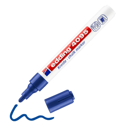 Windowmarker Kreidemarker, 4095-003, blau, 2-3mm, Rundspitze