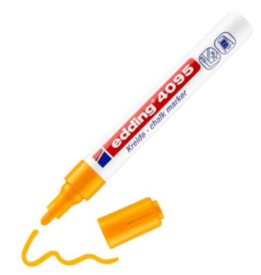 Windowmarker Kreidemarker, 4095-066, orange, 2-3mm, Rundspitze