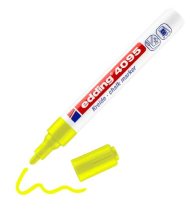 Windowmarker Kreidemarker, 4095-065, neongelb, 2-3mm, Rundspitze