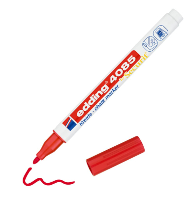 Windowmarker Kreidemarker, 4085-002, rot, 1-2mm, Rundspitze