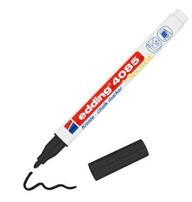 Windowmarker Kreidemarker, 4085-001, schwarz, 1-2mm, Rundspitze