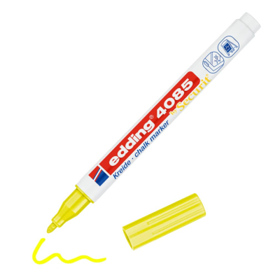 Windowmarker Kreidemarker, 4085-065, neongelb, 1-2mm, Rundspitze