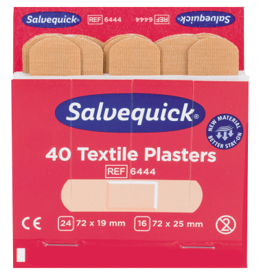 Wundpflasterset Textile 6444, 40 St&uuml;ck, Ma&szlig;e sortiert, hautfarben
