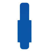 Signalreiter 0,3mm Hartfolie d.blau 40x12mm