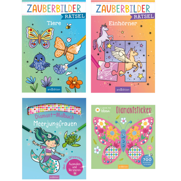 Ars Edition Beschäftigungsbuch Set 4Titel 14ST sort.  Ars Edition
