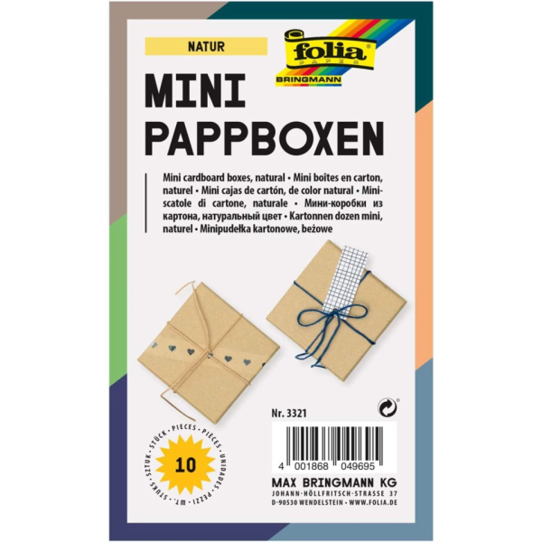 Folia Geschenkbox mini 10ST natur 4001868049695 Folia