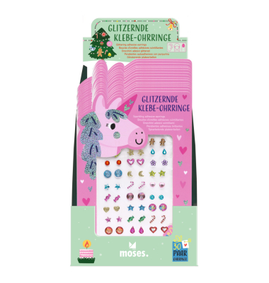 Glitzernde Klebe-Ohrringe