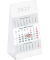 3-Monats-Tischkalender, 3 Monate1 Seite, 10,5 x 21 cm, Datumsschieber rot
