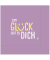 Motivserviette Happy Greetings violett