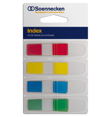 Haftmarker 5824, Index Mini, 11x43mm, 4-farbig sortiert, ohne, rechteckig