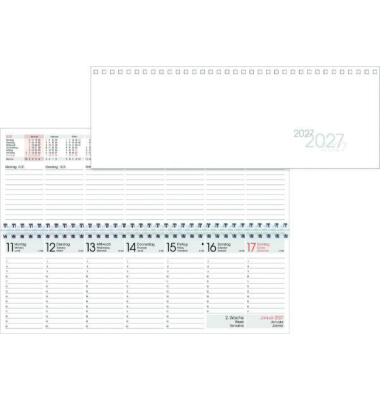 Schreibtischquerkalender LY-TQ-120, 1 Woche pro Doppelseite, 30x10cm (quer), 2027