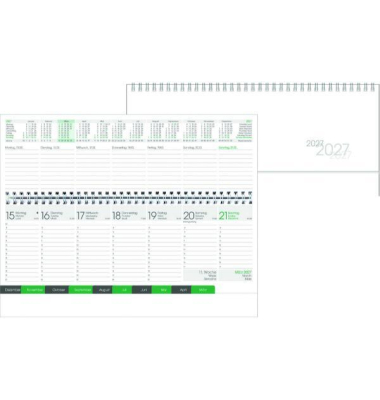 Schreibtischquerkalender LY-TQGL, 1 Woche pro Doppelseite, 30,5x13,5cm (quer), 2027