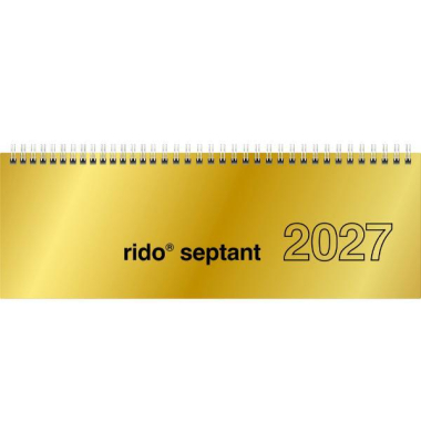 Schreibtischquerkalender 7036121915, septant, 1 Woche / 2 Seiten, 30,5x10,5cm (quer), 2027