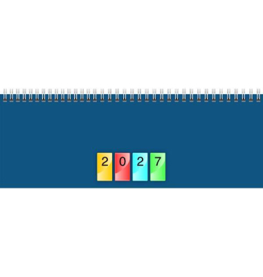 Schreibtischquerkalender 1077240995, DATAline, 1 Woche pro Doppelseite, 29,7x10,5cm (BxH) (quer), 2027