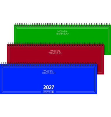 Schreibtischquerkalender 1077401955, 1 Woche pro Doppelseite, 32,6x10,2cm (BxH) (quer), 2027