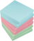 Haftnotizen 5654-20-PK6-A, 75x75mm, farbig sortiert (pastellblau/pastellrosa/pastellgr&uuml;n)