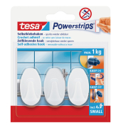 Klebehaken Small Oval, 57533-00016-01, bis 1kg, wei&szlig;