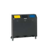 Wertstoffsammelbeh&auml;lter WSS 108 21263, 3x65 Liter, rechteckig, eisenglimmer