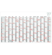 Plakatkalender K14, Lambda, 14 Monate / 1 Seite, jeder Monat eine Spalte, 114x68,5cm, 2027