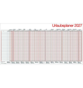 Urlaubsplaner UP12, 12 Monate / 1 Seite, 99,5x49cm (auf A4 gefaltet), 2027