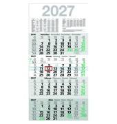Viermonatskalender LY-M4MFGL, Recycling, 4 Monate / 1 Seite, 30x59cm, 2027