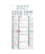 Dreimonatskalender LY-M3TE, Terminus, 3 Monate / 1 Seite, 30x59cm, 2027