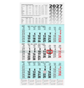 Dreimonatskalender 1070210315, 3 Monate / 1 Seite, 29x61,8cm, 2027