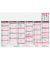 Plakatkalender 5011317005, 6 Monate / 1 Seite, 29,7x21cm (A4 quer), 1 Seite/ 6 Monate, Samstag/Sonntag und Feiertage rot, Karton