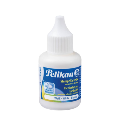 Stempelfarbe Typ 84 351502 ohne &Ouml;l 30ml Flasche wei&szlig;
