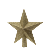 Weihnachtlicher  Baumspitze Stern gold Glitter