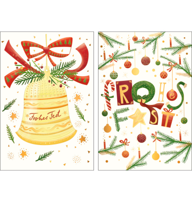 Weihnachtskarte 6ST sortiert