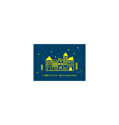 D.T. Weihnachtspostkarte H&auml;user
