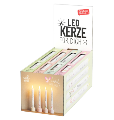 Kerze 619590 bunt sortiert 2x25cm (BxH) 