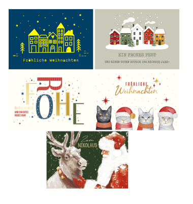 D.T. Weihnachtspostkarte  sortiert C6