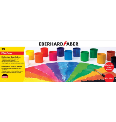 Farbkasten EFA Color, 575613, Deckfarbe, 12 Farben, farbig sortiert