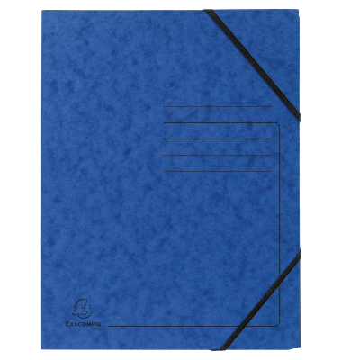 Eckspannmappe Premium-Colorspan-Serie 555412E, A4 blau Karton 355g, f&uuml;r ca. 200 Blatt  (80 g/m&sup2;)