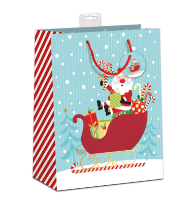 Weihnachtlicher Geschenktragetasche Kind Schlitten