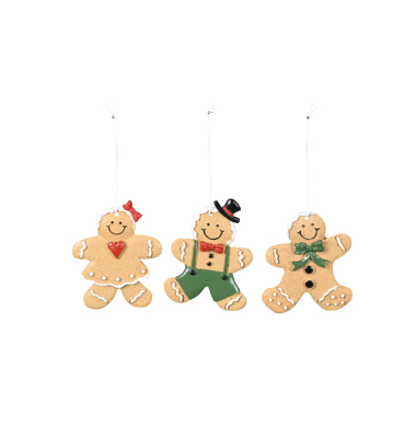 Weihnachtlicher Behang Lebkuchenfigur sortiert