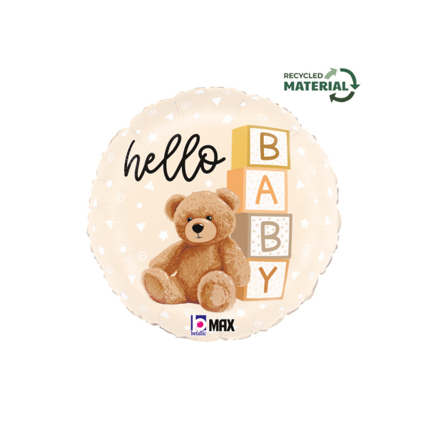 Grabo Folienballon Hello Baby Teddy 46 cm 8055513265486 Grabo