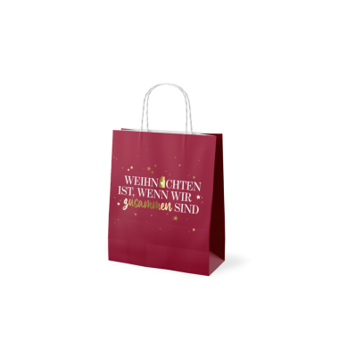 Weihnachtlicher Geschenktragetasche Haus