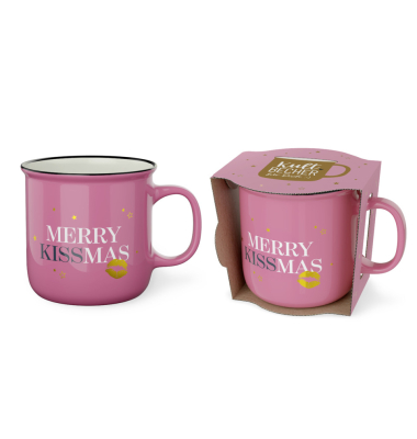 Weihnachtlicher Kaffeebecher Merry Kissmas
