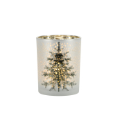 Weihnachtlicher  Windlicht Baum D10xH12,5cm