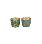 Windlicht 691819000362 farbig sortiert D10xH8cm 