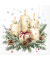 Motivservietten Weihnachten 33321295, mehrfarbig / Adventskerzen, 3-lagig, 33x33cm