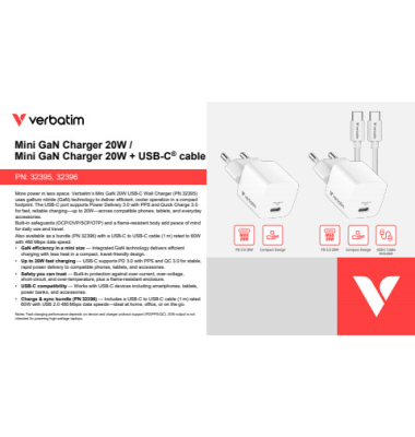 Netzadapter GAN Mini 20W wei&szlig;